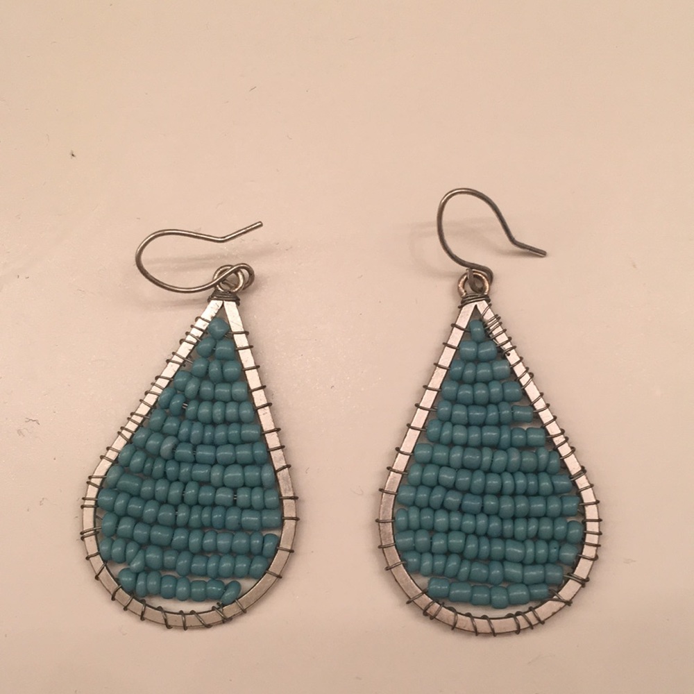 Turquoise and silver earrings